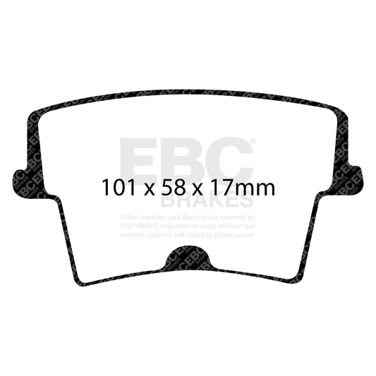 EBC REDSTUFF Rear Brake Pad Set Chrysler (USA) Dodge (USA)