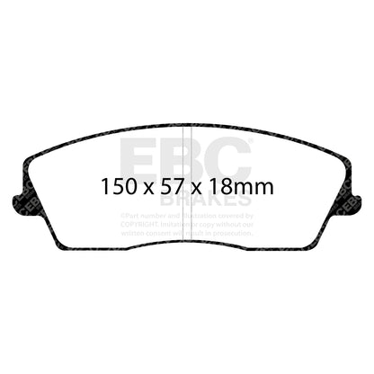 EBC ULTIMAX2 Front Brake Pad Set Chrysler (USA) Dodge (USA)
