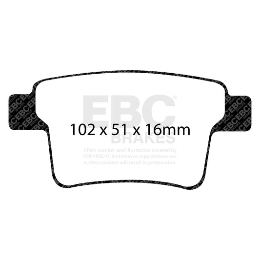 EBC REDSTUFF Rear Brake Pad Set Jaguar