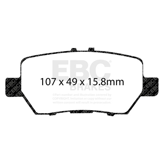 EBC REDSTUFF Rear Brake Pads Honda 43022-SJA-000
