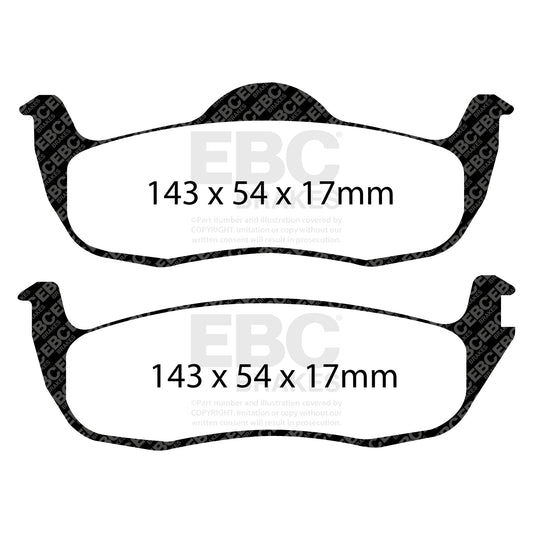 EBC GREENSTUFF Brake Pad Set Rear Jeep