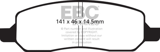 EBC REDSTUFF Rear Brake Pad Set Buick Cadillac