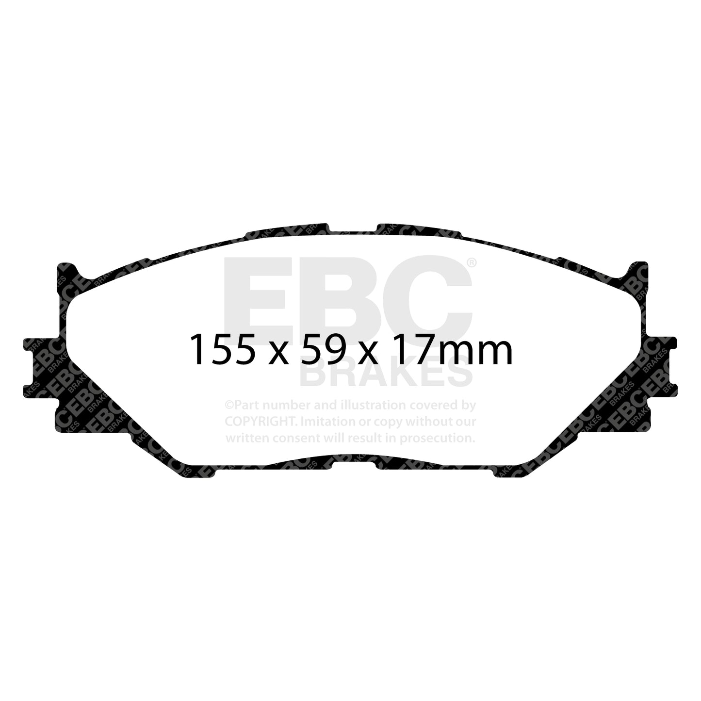 EBC Zestaw klocków hamulcowych REDSTUFF przód Lexus 0446553020