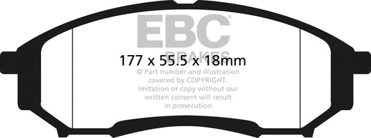 EBC GREENSTUFF Rear Brake Pad Set Ford