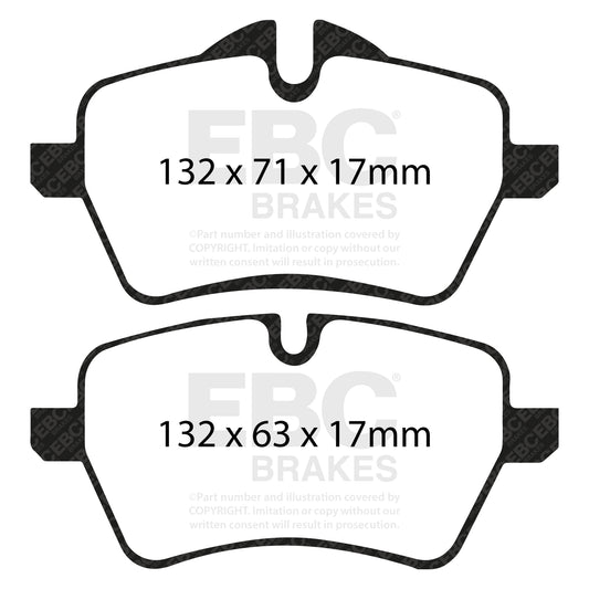 EBC Zestaw klocków hamulcowych GREENSTUFF przód Mini 34116770251