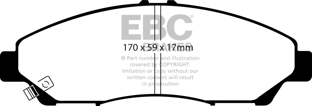 EBC Zestaw klocków hamulcowych GREENSTUFF Acura Honda