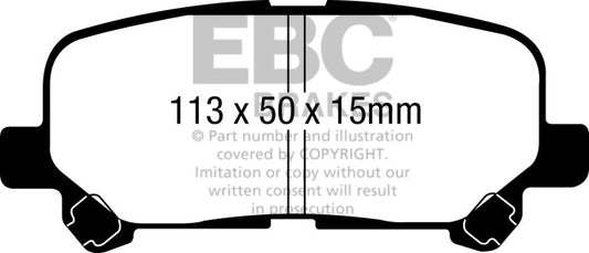 EBC GREENSTUFF Brake Pad Set Rear Acura Honda