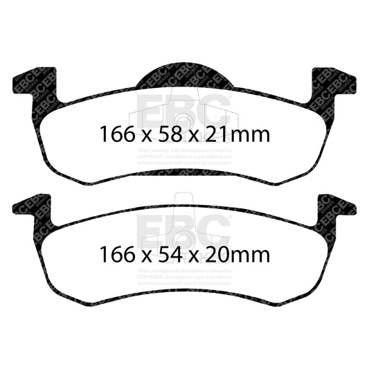 EBC GREENSTUFF Brake Pad Set Rear Ford Lincoln