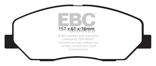 EBC REDSTUFF Brake Pad Set Hyundai