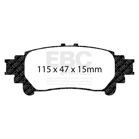 EBC Zestaw klocków hamulcowych GREENSTUFF tył Lexus Toyota 04466-0E010