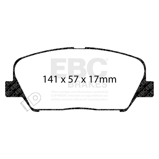 EBC REDSTUFF Front Brake Pad Set Hyundai 58101-2MA00