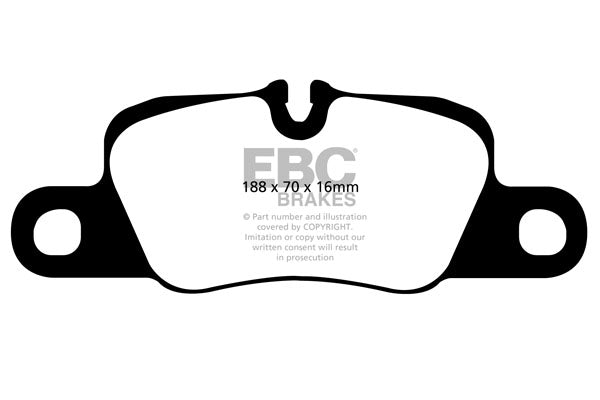 EBC Zestaw wyścigowych klocków hamulcowych RP-X Racing tył Porsche