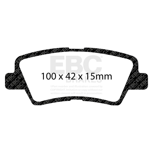 EBC GREENSTUFF Brake Pad Set Rear Hyundai Kia