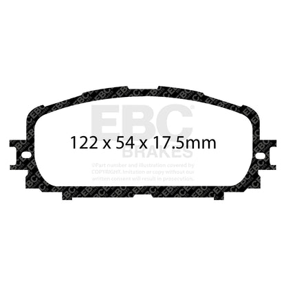 EBC Zestaw klocków hamulcowych GREENSTUFF przód Daihatsu Toyota 04465-52270