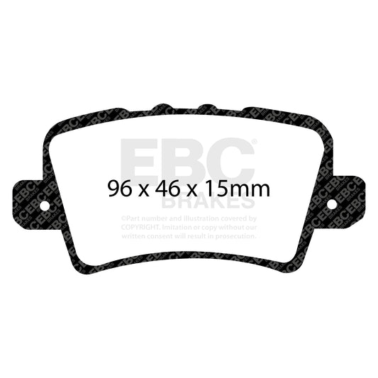 EBC Redstuff Rear Brake Pad Set Honda