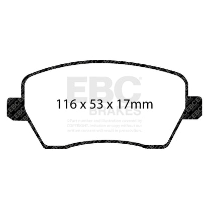 EBC GREENSTUFF Brake Pad Set Front Nissan Opel Suzuki Vauxhall