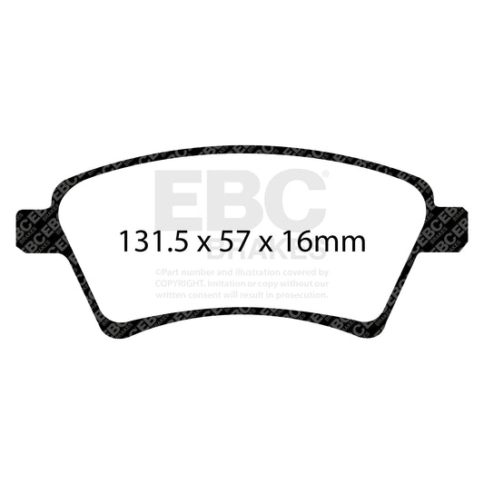 EBC GREENSTUFF Brake Pad Set front Fiat Suzuki 5581079J00