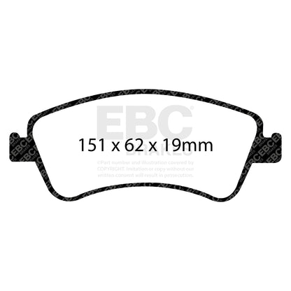EBC GREENSTUFF Front Brake Pad Set Toyota 04465-02190