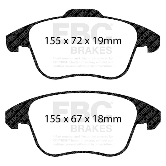 EBC GREENSTUFF Brake Pad Set front Citroen DS Opel Peugeot