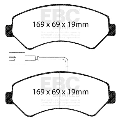 EBC ULTIMAX2 Front Brake Pad Set Citroen Commercial
