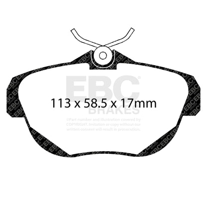 EBC ULTIMAX2 Rear Brake Pad Set Citroen Commercial