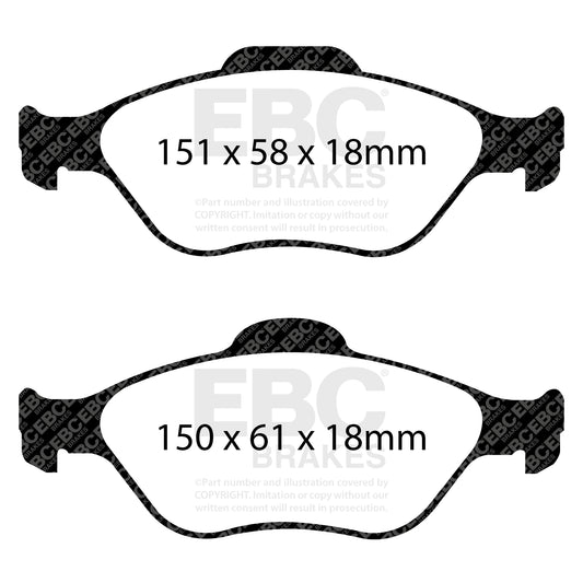 EBC GREENSTUFF Brake Pad Set front Toyota 6002453 71752988