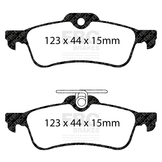 EBC Zestaw klocków hamulcowych ULTIMAX2 tył Toyota 097227235 1605619