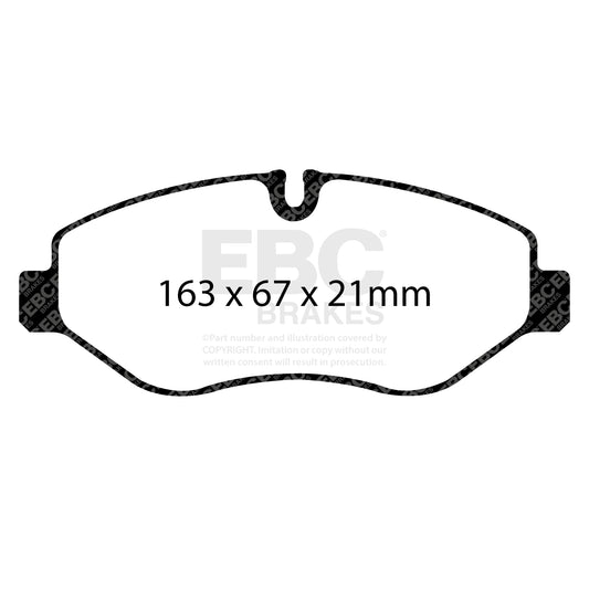 EBC Zestaw klocków hamulcowych ULTIMAX2 przód Iveco Commercial 42555881