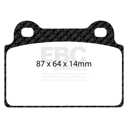 EBC YELLOWSTUFF Rear Brake Pad Set Mitsubishi Morgan 4605A584