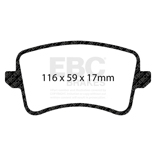 EBC Zestaw klocków hamulcowych ULTIMAX2 tył Audi 8K0698451 8K0698451A