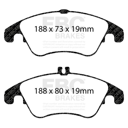 EBC YELLOWSTUFF Front Brake Pad Set Mercedes-Benz 0054201020
