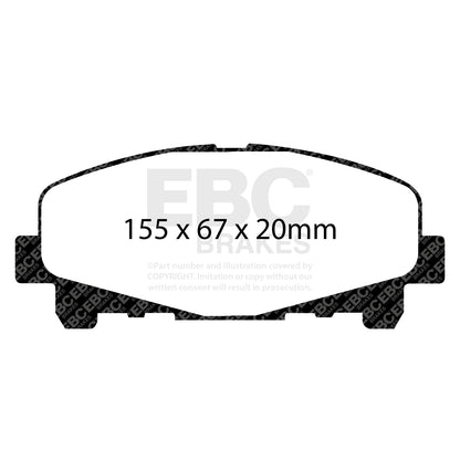 EBC Zestaw klocków hamulcowych ULTIMAX2 przód Honda 191698451 191698451A