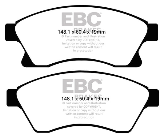 EBC Zestaw wyścigowych klocków hamulcowych RP-X Racing Alcon