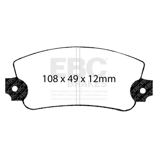 EBC ULTIMAX2 Brake Pad Set rear Lancia Seat