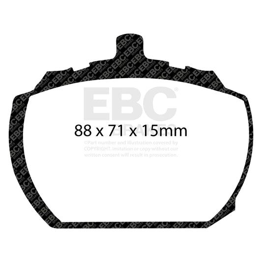 EBC Zestaw klocków hamulcowych GREENSTUFF przód Ginetta MG Panther Reliant