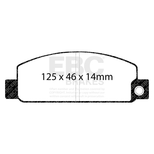 EBC ULTIMAX2 Brake Pad Set Front Mazda 124349230 859549280