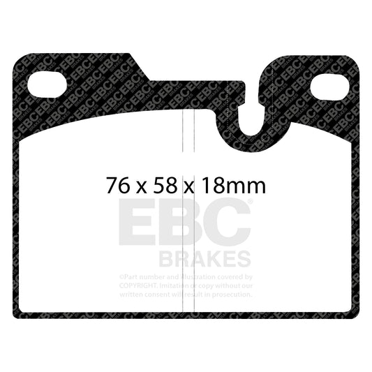 EBC Zestaw klocków hamulcowych ULTIMAX2 tył Porsche 477698151A