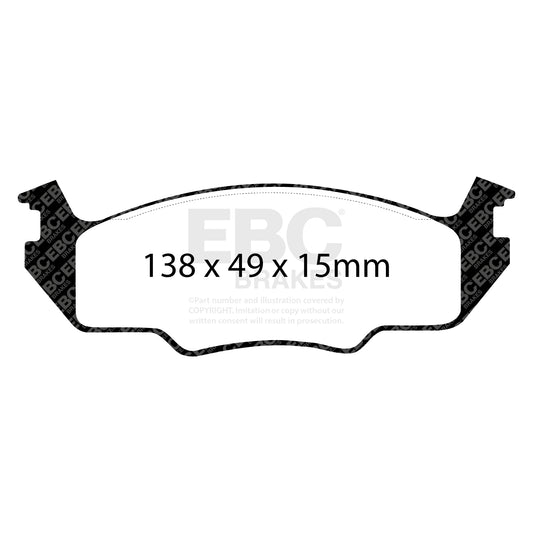 EBC GREENSTUFF Brake Pad Set front Tiger Volkswagen 321698151B