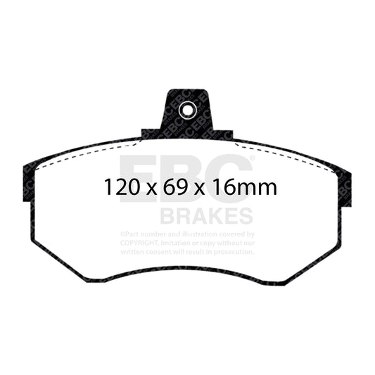 EBC Zestaw klocków hamulcowych GREENSTUFF przód Audi Volkswagen 853698151A