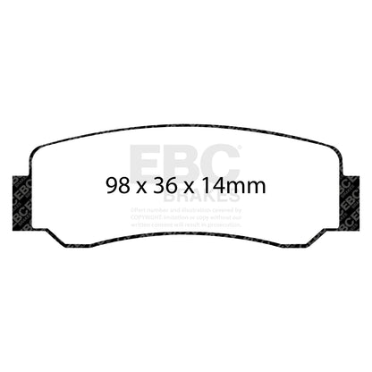 EBC Zestaw klocków hamulcowych ULTIMAX2 tył Mitsubishi Toyota 0449212032