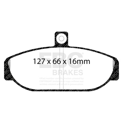 EBC Zestaw klocków hamulcowych GREENSTUFF przód Volvo 2701751 2711844