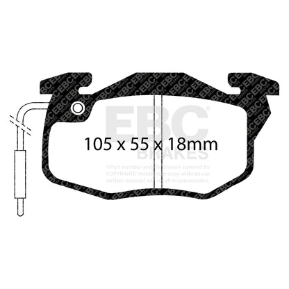 EBC BLUESTUFF NDX Brake Pad Set front Citroen Peugeot Renault