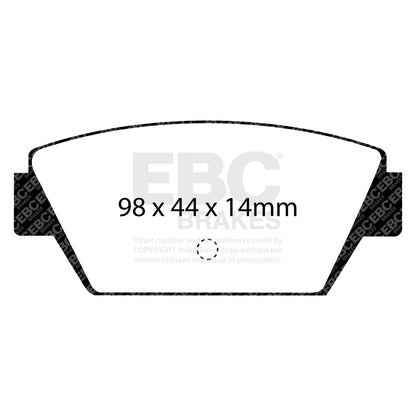EBC Zestaw klocków hamulcowych GREENSTUFF tył Mitsubishi MB366288 MB377826