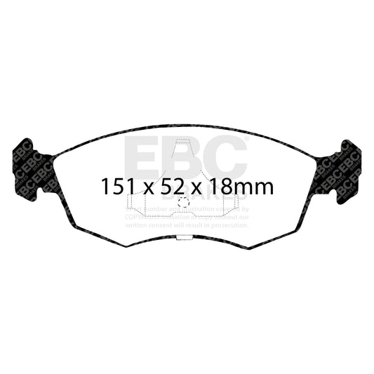 EBC ULTIMAX2 Front Brake Pad Set Ford Hmc Marlin Tiger