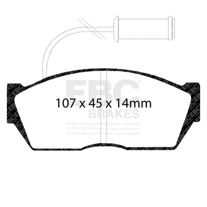 EBC Zestaw klocków hamulcowych ULTIMAX2 przód Honda Rover GBP90289 GBP90293