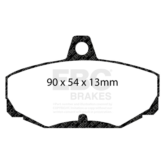 EBC Zestaw klocków hamulcowych REDSTUFF tył AC Ford Panther TVR 1652206