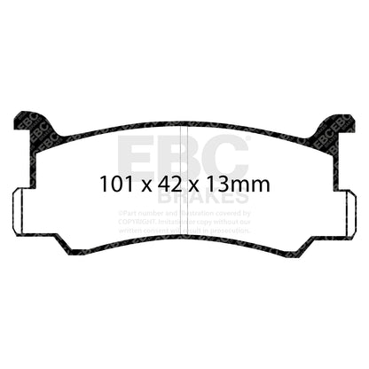 EBC GREENSTUFF Brake Pad Set Rear Ford (South Africa) Mazda