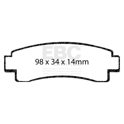 EBC Zestaw klocków hamulcowych ULTIMAX2 tył Nissan 4406050A86