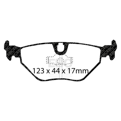 EBC Zestaw klocków hamulcowych ULTIMAX2 tył BMW 34211157334 34211158221
