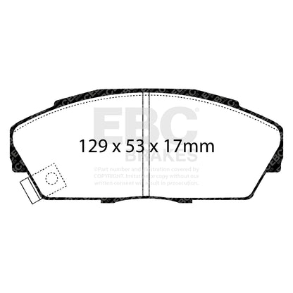 EBC Zestaw klocków hamulcowych ULTIMAX2 przód Honda 45022SE0G10 45022SK7010
